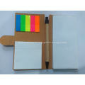 Promocional papel reciclado cuaderno pluma conjunto